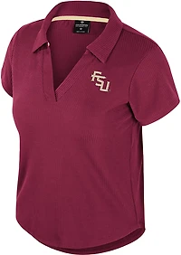 Colosseum Athletics Women's Florida State Sublime Ribbed Polo Shirt