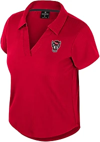 Colosseum Athletics Women's NC State Sublime Ribbed Polo Shirt