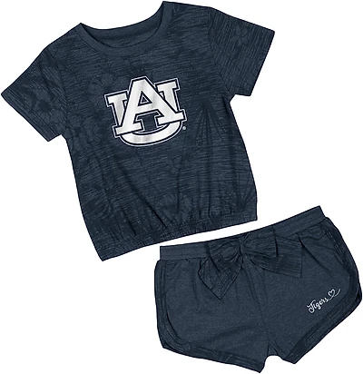 Colosseum Toddlers' Auburn Fern T-shirt and Bow Short Set