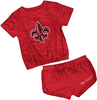 Colosseum Toddlers' Louisiana-Lafayette Fern T-shirt and Bow Short Set