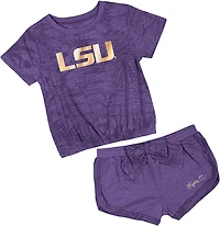 Colosseum Toddlers' LSU Fern T-shirt and Bow Short Set
