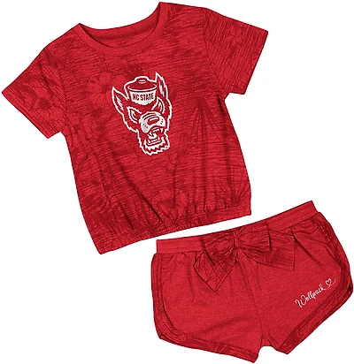 Colosseum Toddlers' NC State Fern T-shirt and Bow Short Set