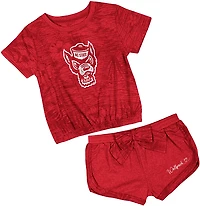 Colosseum Toddlers' NC State Fern T-shirt and Bow Short Set