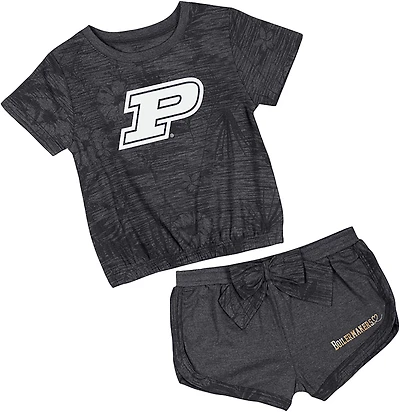 Colosseum Toddlers' Purdue Fern T-shirt and Bow Short Set