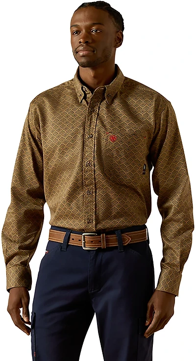 Ariat Men's Deniro Flame-resistant Long Sleeve Button Down Work Shirt