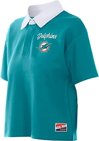 New Era Women's Dolphins Boxy Polo Shirt