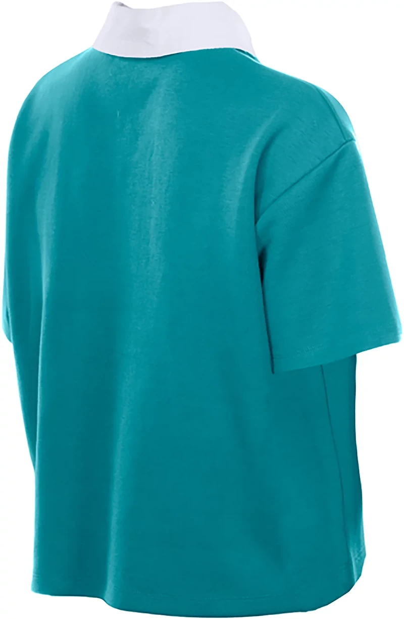 New Era Women's Dolphins Boxy Polo Shirt