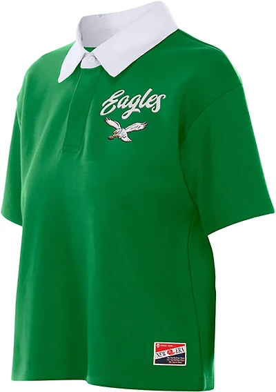New Era Women's Eagles Boxy Polo Shirt