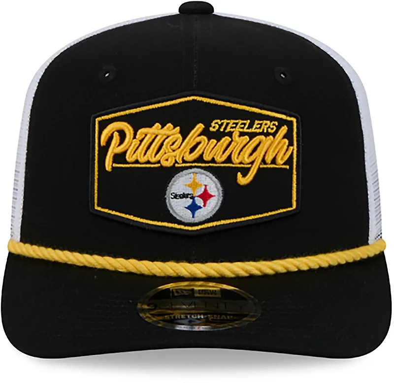 New Era Adults' Pittsburgh Steelers 9Seventy Team Patch OTC Trucker Cap