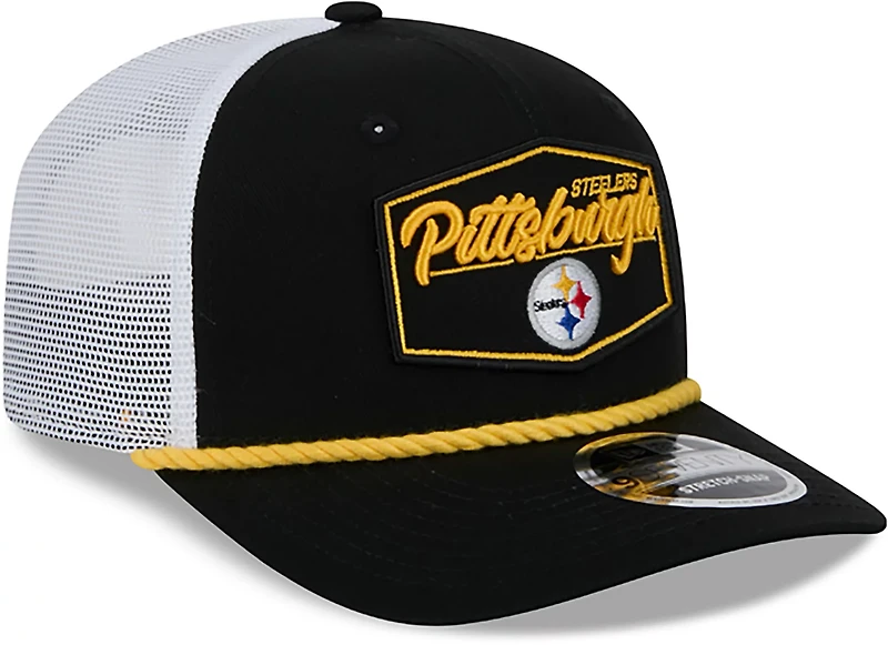 New Era Adults' Pittsburgh Steelers 9Seventy Team Patch OTC Trucker Cap