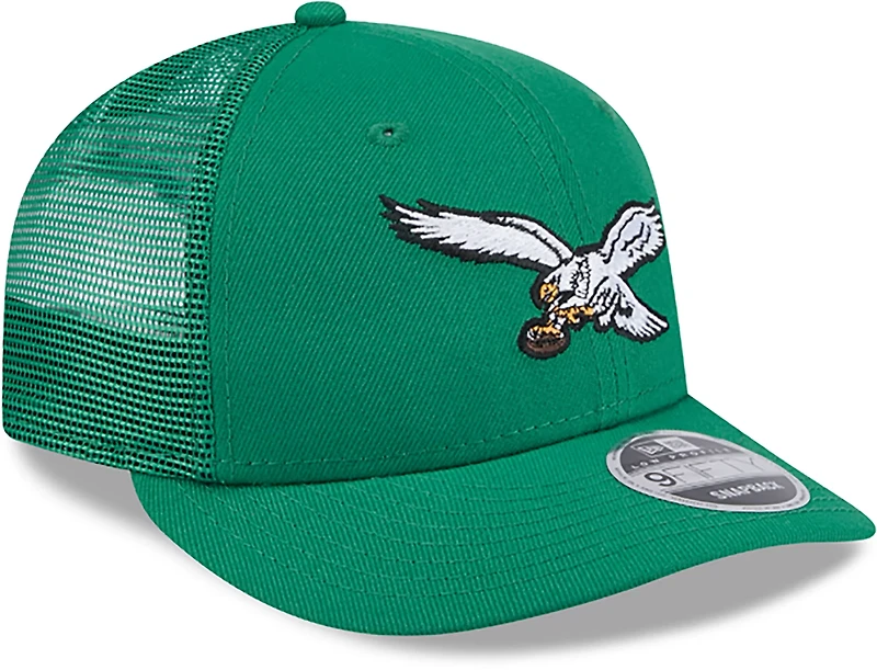 New Era Adults' Philadelphia Eagles Logo Low Profile OTC Trucker Cap