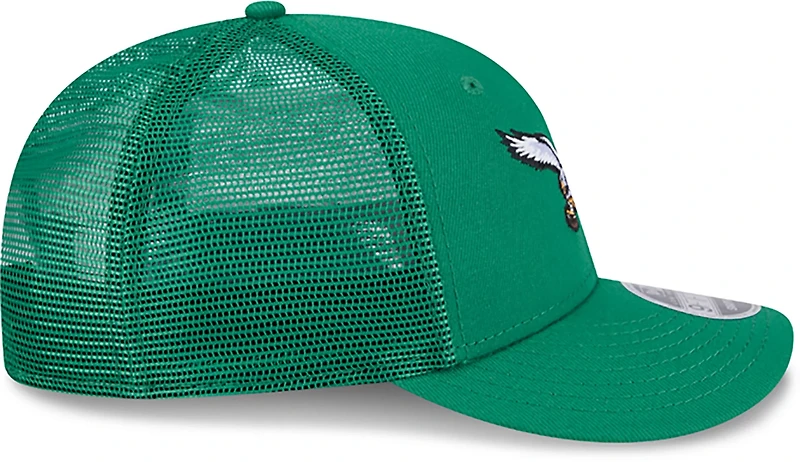 New Era Adults' Philadelphia Eagles Logo Low Profile OTC Trucker Cap