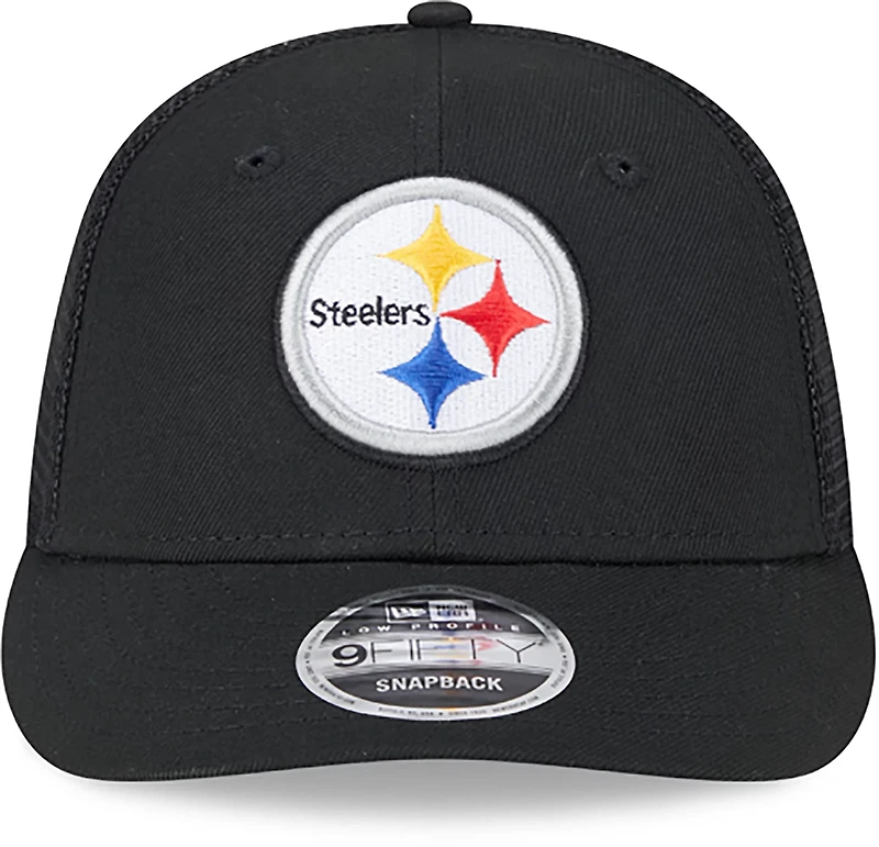 New Era Adults' Pittsburgh Steelers Logo Low Profile OTC Trucker Cap