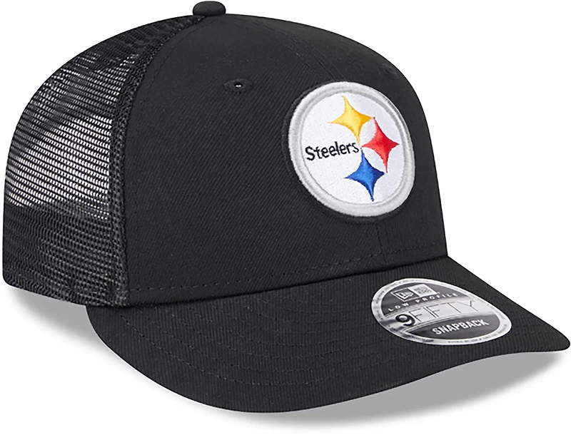 New Era Adults' Pittsburgh Steelers Logo Low Profile OTC Trucker Cap