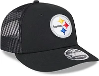 New Era Adults' Pittsburgh Steelers Logo Low Profile OTC Trucker Cap