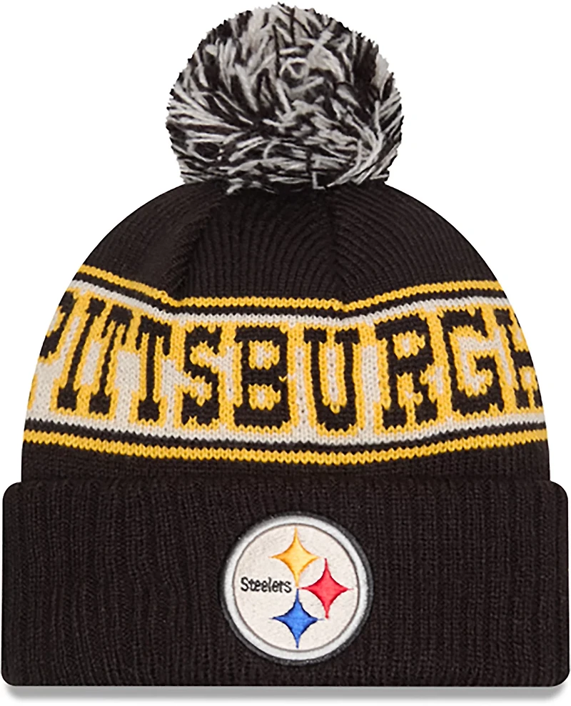 New Era Adults' Pittsburgh Steelers Retro OTC Cuff Knit Beanie