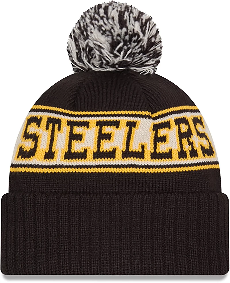 New Era Adults' Pittsburgh Steelers Retro OTC Cuff Knit Beanie
