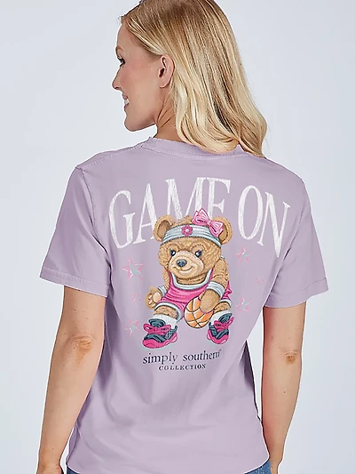Simply Southern Women's Basketball Bear T-shirt