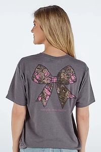 Simply Southern Women's Camo Bow T-shirt