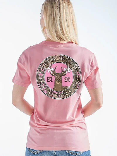 Simply Southern Women's Camo Deer T-shirt