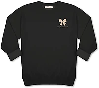 Simply Southern Women's Camo Bow Fleece Crew Sweater