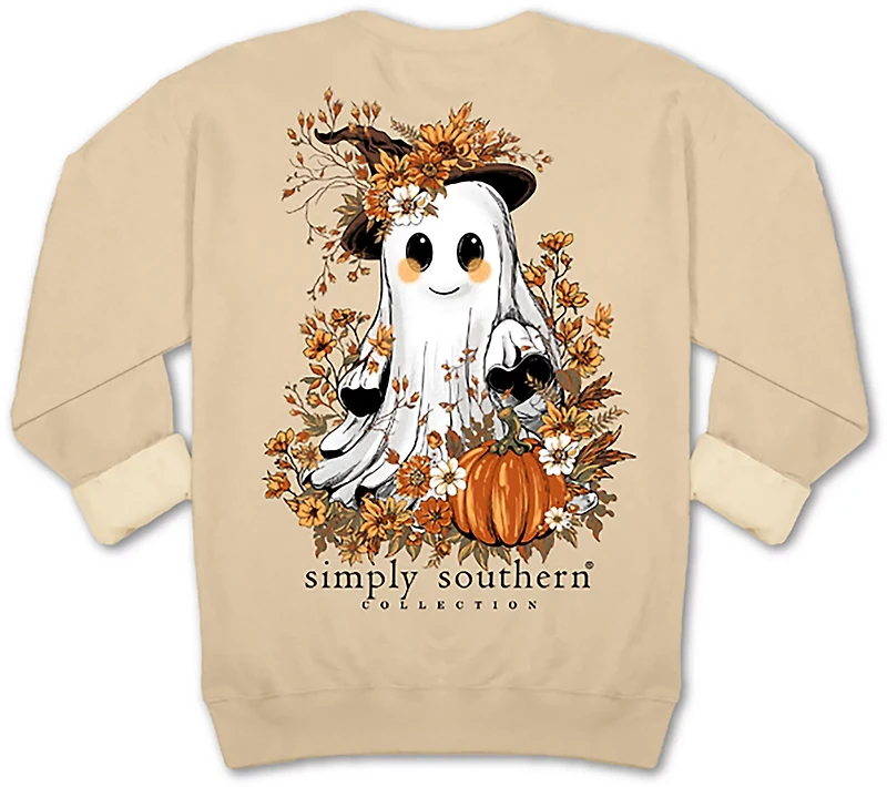 Simply Southern Women's Ghost Fleece Crew Sweater