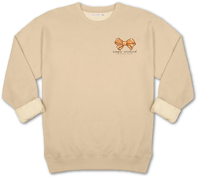 Simply Southern Women's Ghost Fleece Crew Sweater