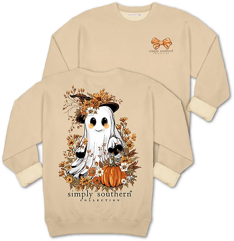 Simply Southern Women's Ghost Fleece Crew Sweater