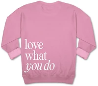 Simply Southern Women's Love What You Do Fleece Crew Sweater