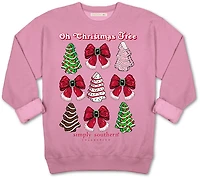 Simply Southern Women's Oh Christmas Tree Fleece Crew Sweater
