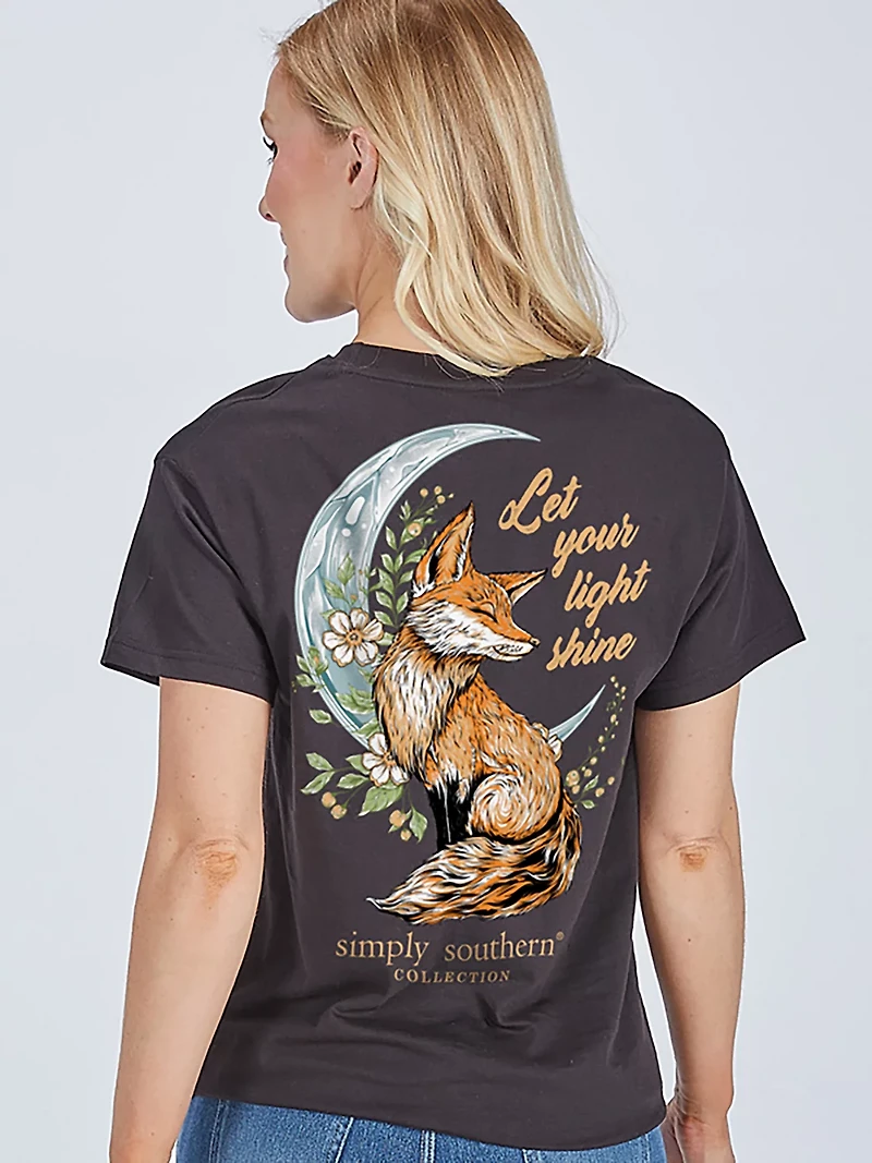 Simply Southern Women's Light Shine Fox T-shirt