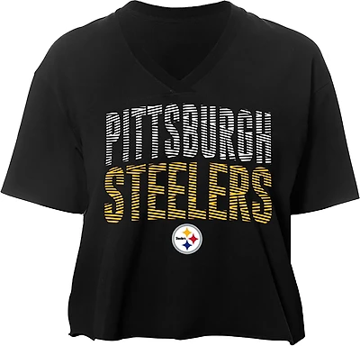 New Era Women's Steelers Boxy Crop T-shirt