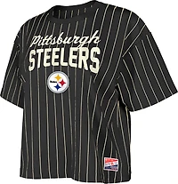 New Era Pittsburgh Steelers Women's Pinstripe Short Sleeve T-shirt