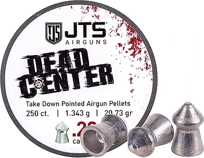 JTS Dead Center Precision .22 Pointed Pellets - 250 Rounds