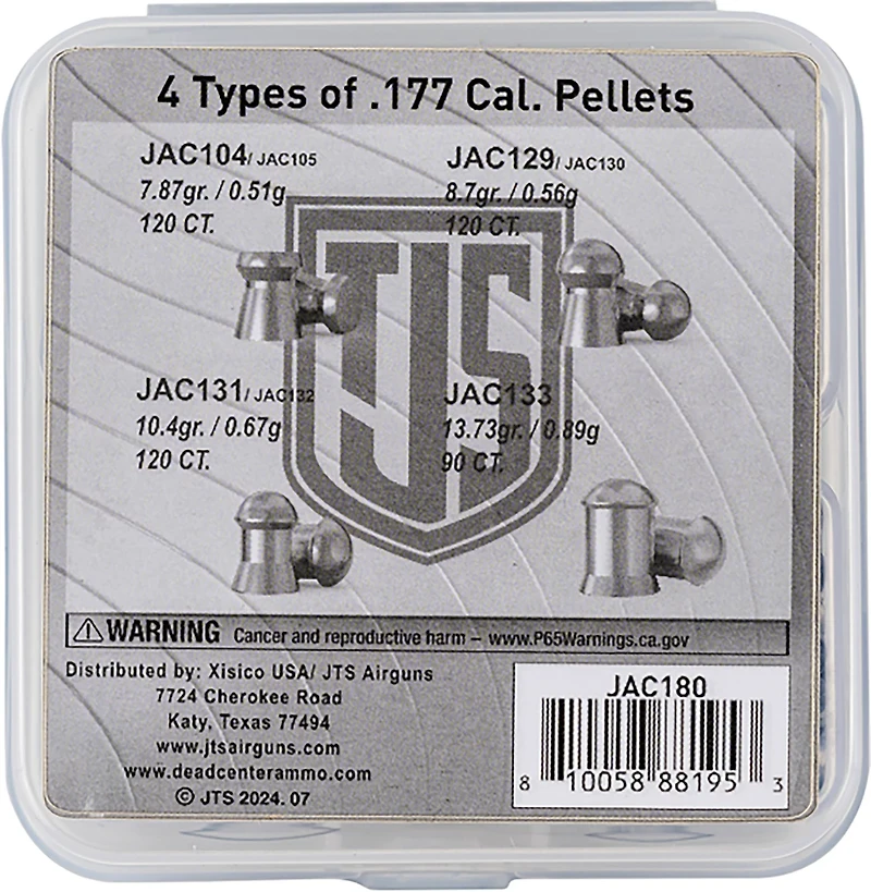 JTS Dead Center Pellet .177 Consumer Test Pack