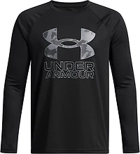 Under Armour Boys' Tech Hybrid Print Fill Long Sleeve T-shirt