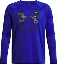 Under Armour Boys' Tech Hybrid Print Fill Long Sleeve T-shirt