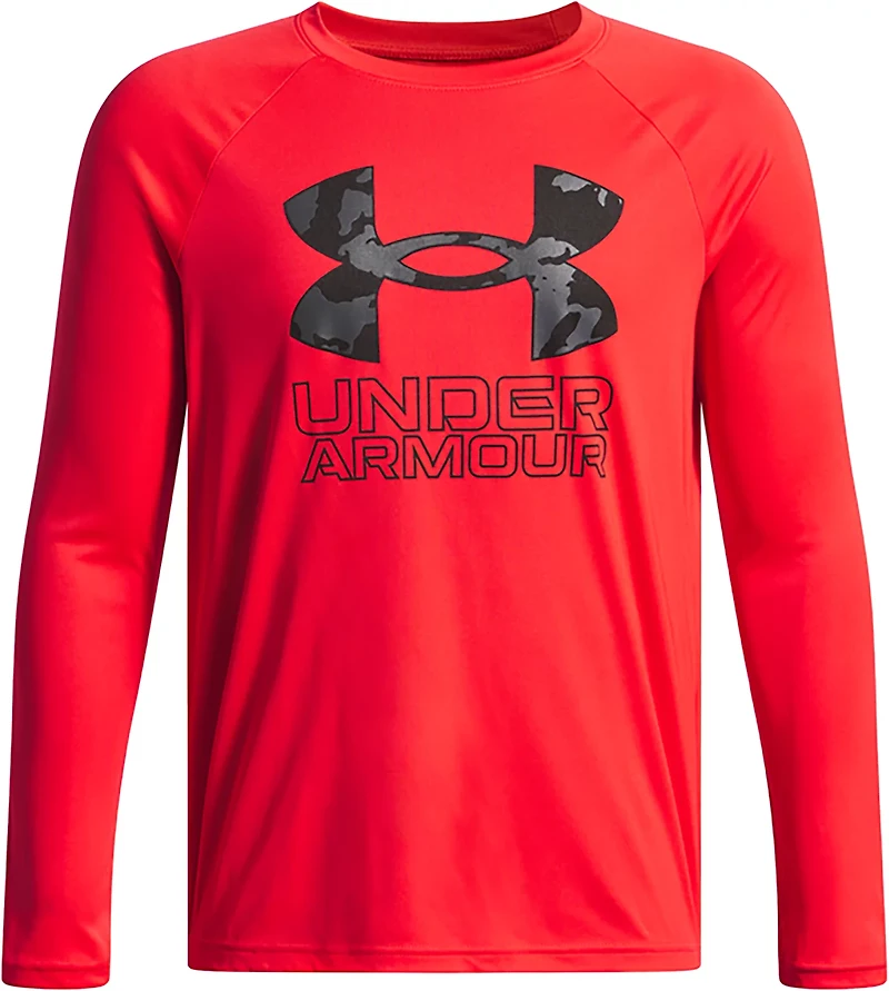 Under Armour Boys' Tech Hybrid Print Fill Long Sleeve T-shirt