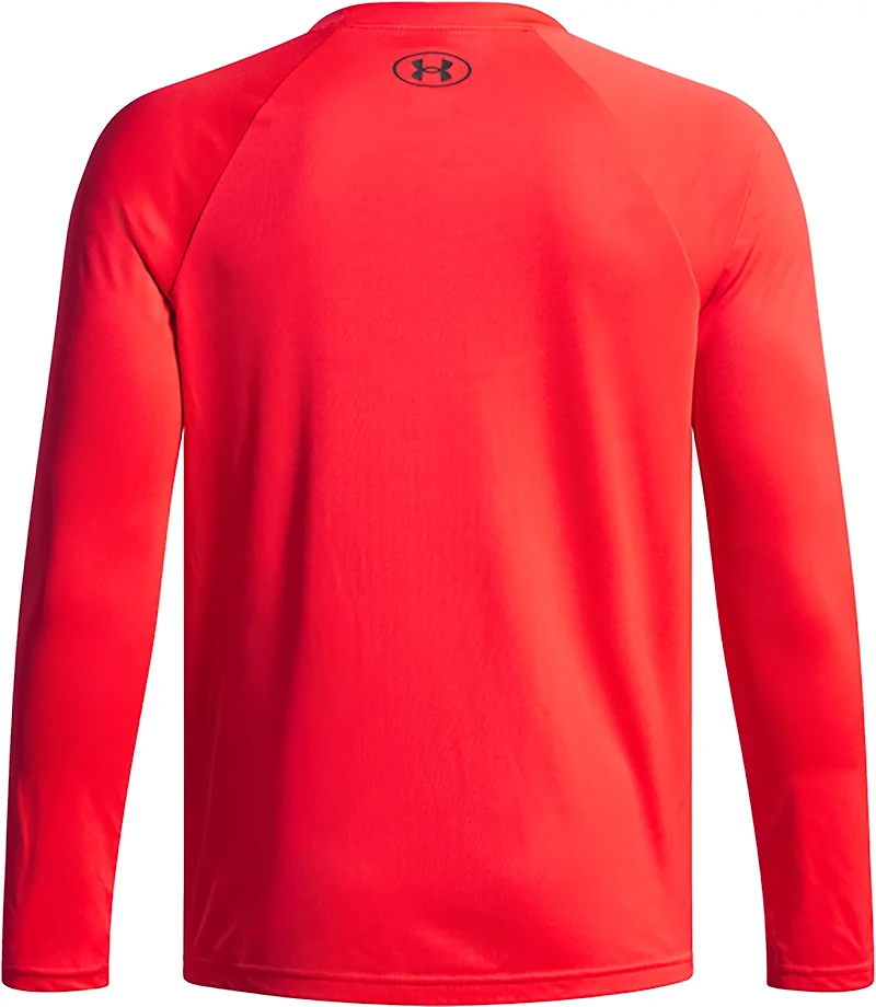 Under Armour Boys' Tech Hybrid Print Fill Long Sleeve T-shirt