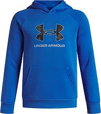 Under Armour Boys' Rival Fleece Big Logo Printed Fleece Hoodie