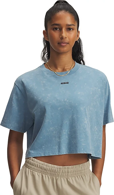 Under Armour Women's Wash Logo Boxy Crop T-shirt