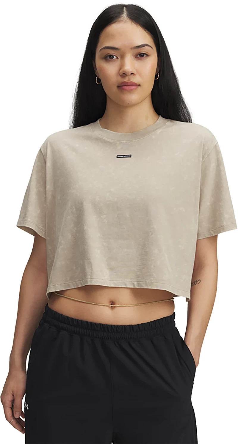 Under Armour Women's Wash Logo Boxy Crop T-shirt