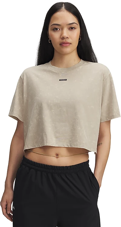 Under Armour Women's Wash Logo Boxy Crop T-shirt