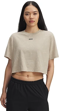 Under Armour Women's Wash Logo Boxy Crop T-shirt