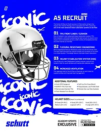 Schutt Juniors' A5 Recruit Football Helmet