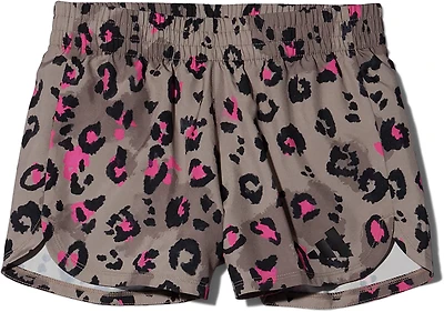 adidas Girls' Elastic Waistband Printed Woven Pacer Shorts