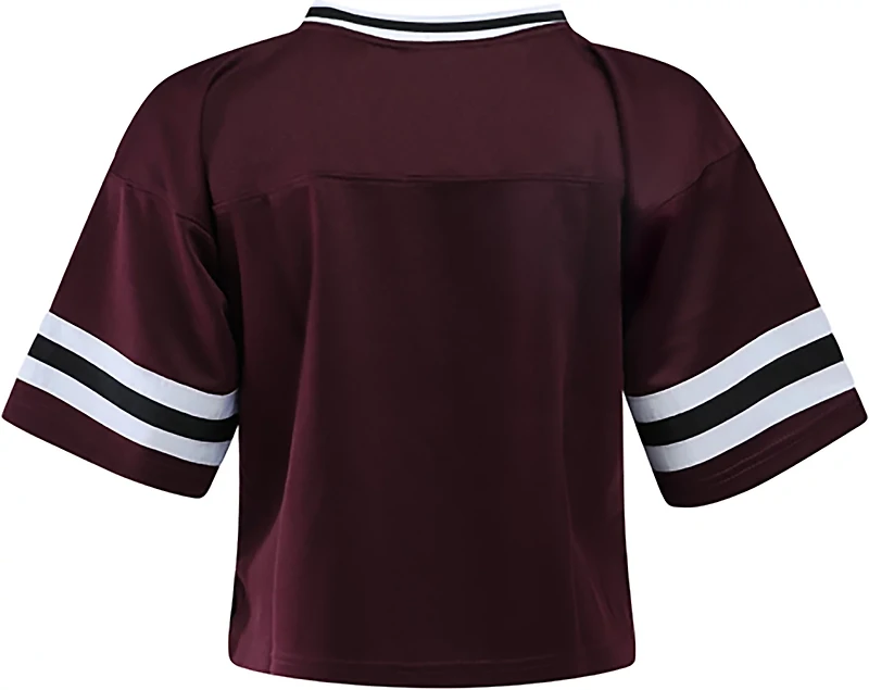 Hype and Vice Women's Texas A&M University Cropped Football Jersey
