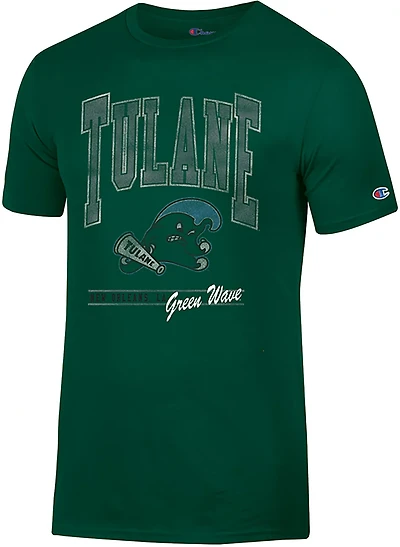 Champion Men's Tulane Big Logo Stadium T-shirt