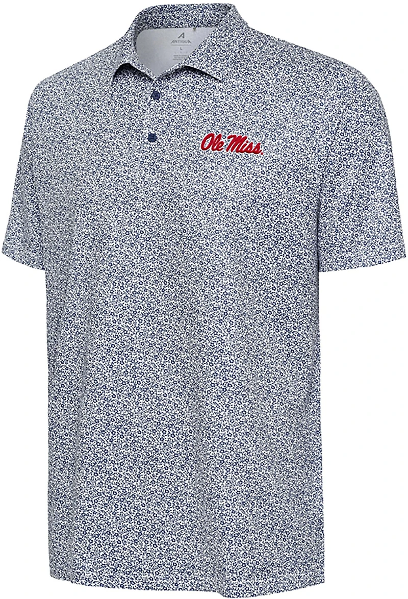 Antigua Men's Ole Miss Field Ditsy Polo Shirt