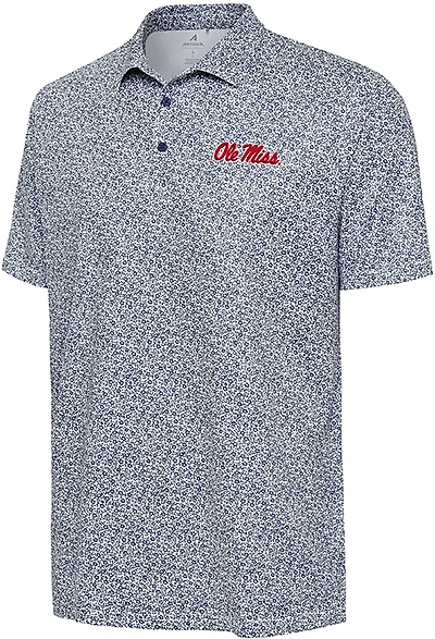Antigua Men's Ole Miss Field Ditsy Polo Shirt